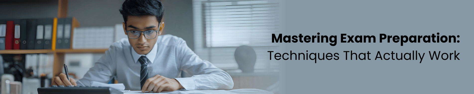 Student using proven exam preparation techniques while studying